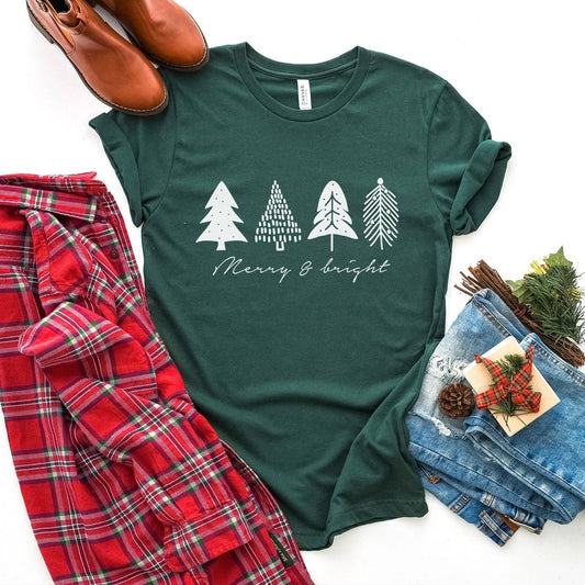 Boho Christmas shirt | Merry And Bright - Storm and Sky Shoppe