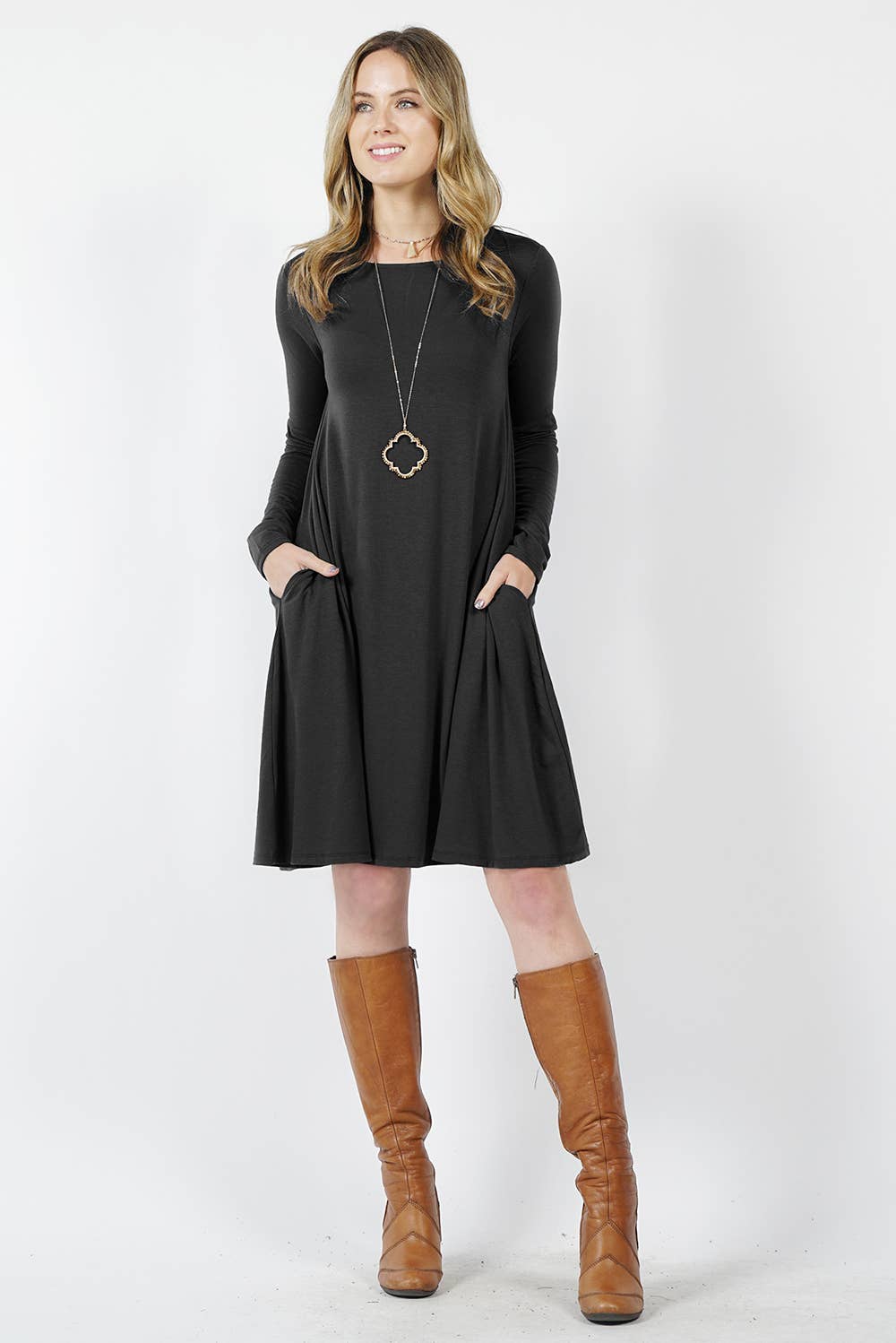 Long Sleeve Flare Dress - Storm and Sky Shoppe