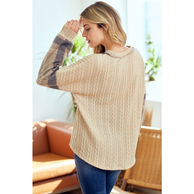 Shift in the Wind Cable Knit Top - Storm and Sky Shoppe