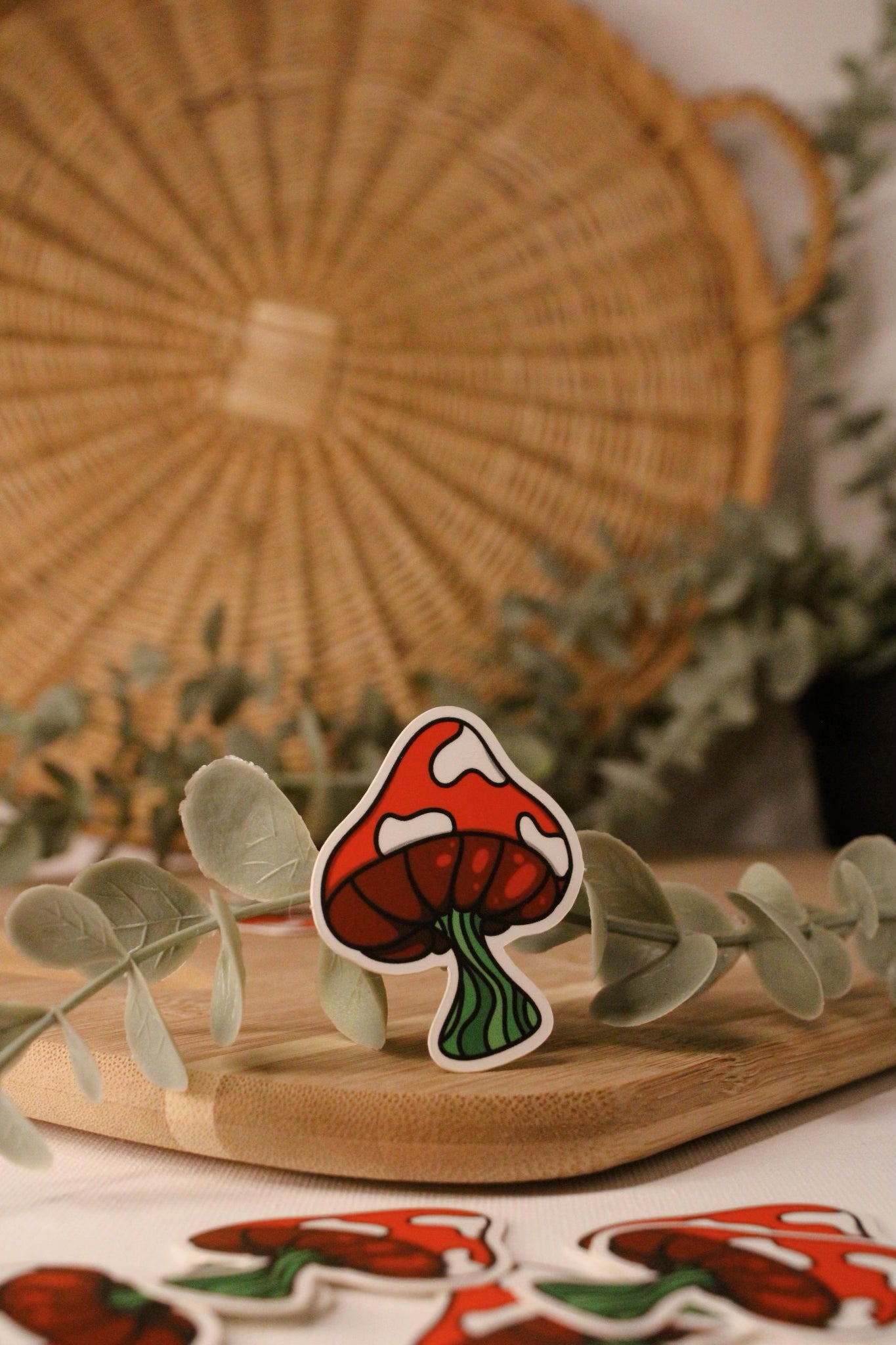 Mini Red Mushroom Sticker - Storm and Sky Shoppe