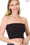 Smocked Strapless Tube Top