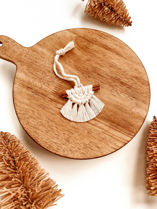 Macrame Ornament | Cinnamon Stick Fringe Christmas Decor - Storm and Sky Shoppe
