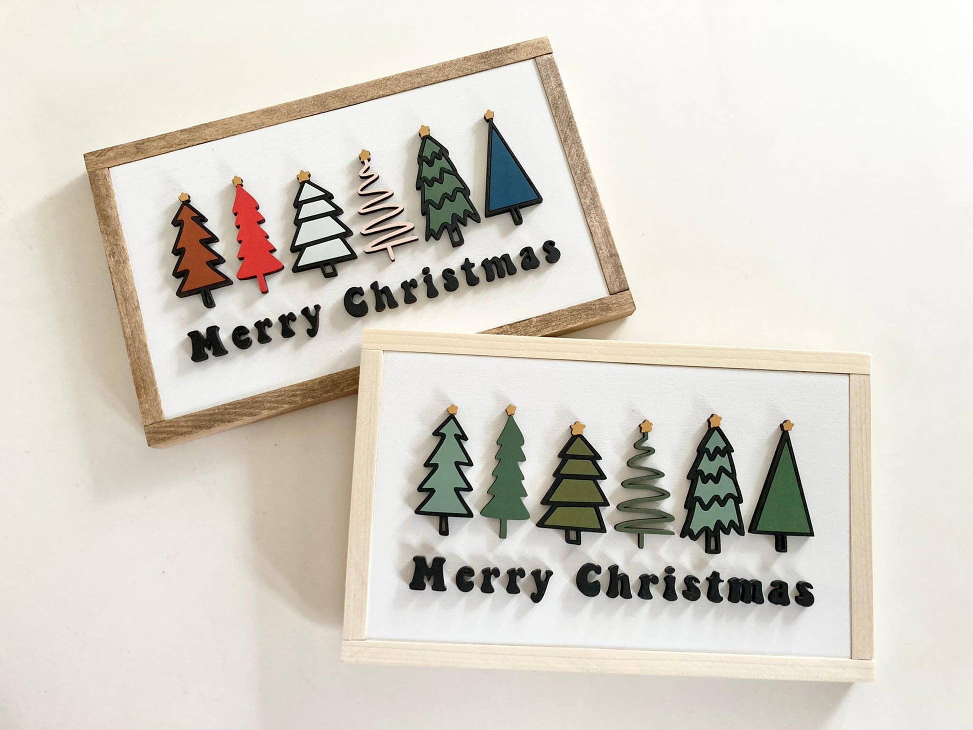 Whimsical Tree Merry Christmas Sign - Storm and Sky Shoppe - Cope and Co Custom Signs