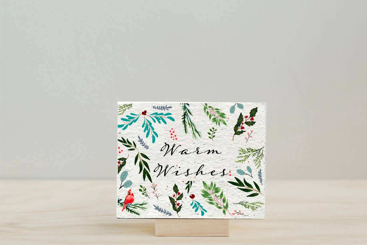 "Cozy Wishes Wildflower Seed Card" - Storm and Sky Shoppe - Artsy Em