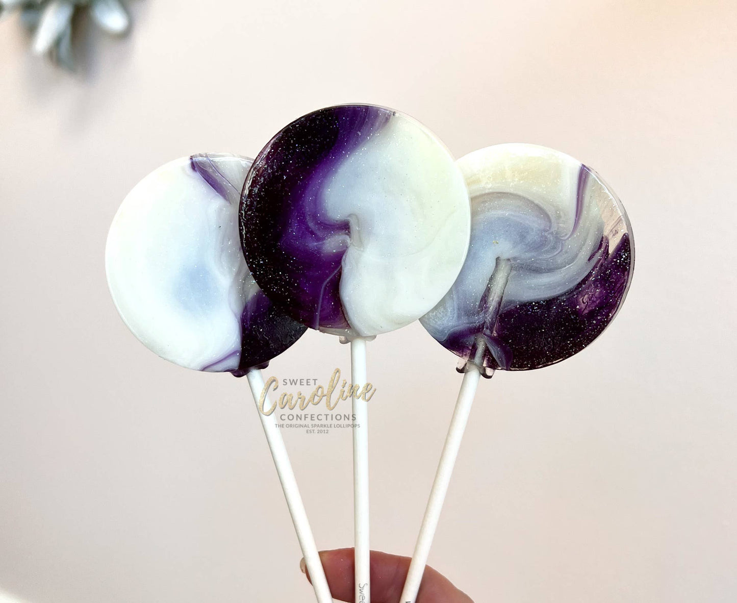 Marble Lollipops, Blueberries & Cream, 10/Case -VEGAN - Storm and Sky Shoppe