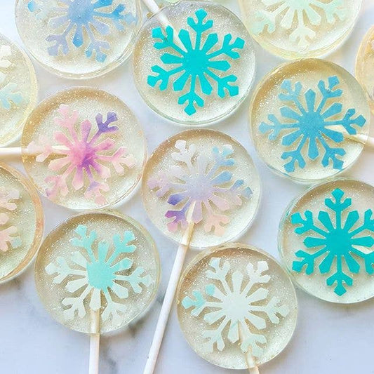 Pastel Snowflake Lollipops, Cotton Candy Flavor,  10/Case - Storm and Sky Shoppe