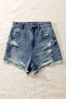 Distressed Denim Shorts