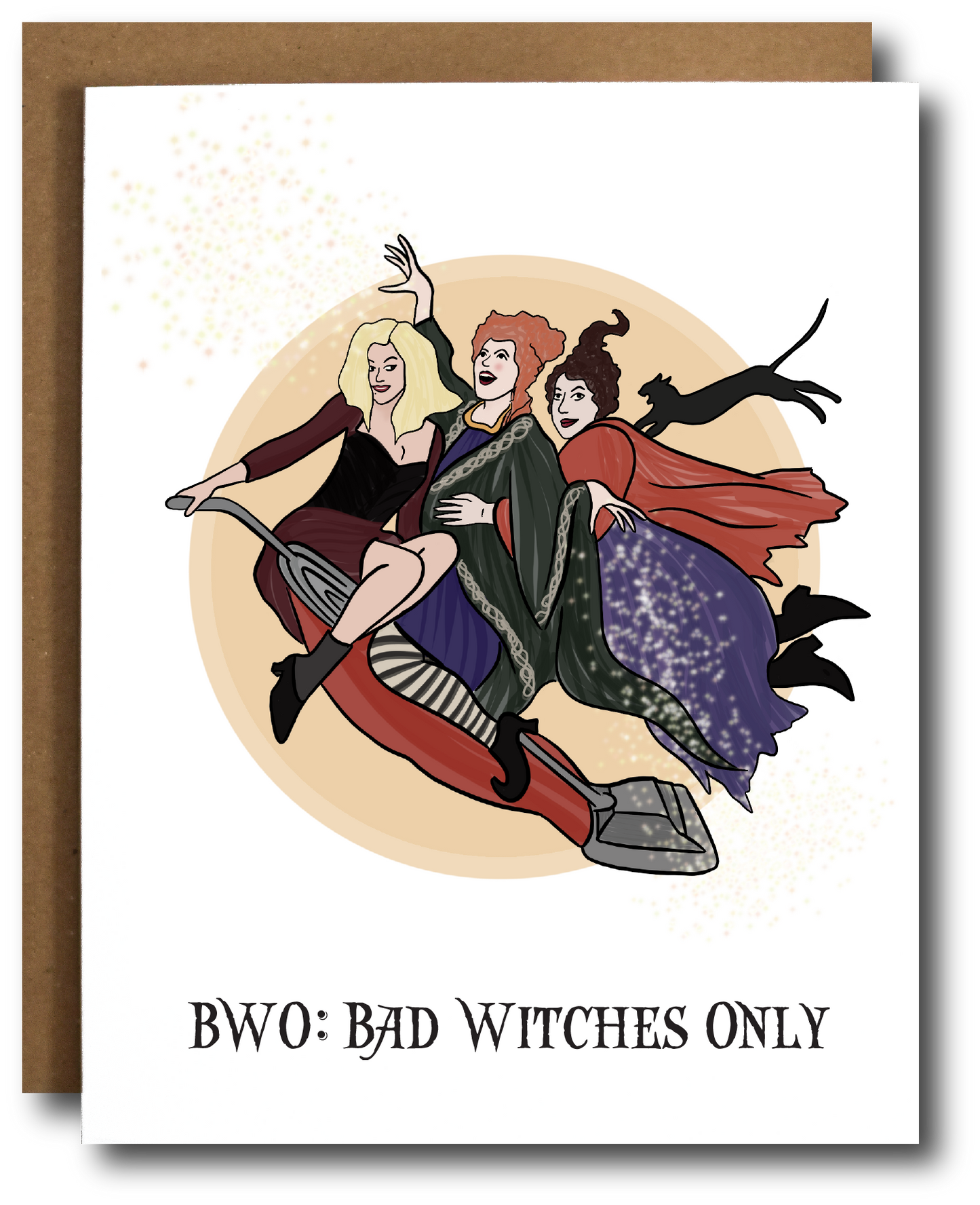 Bad Witches Only Halloween Card - Storm And Sky
