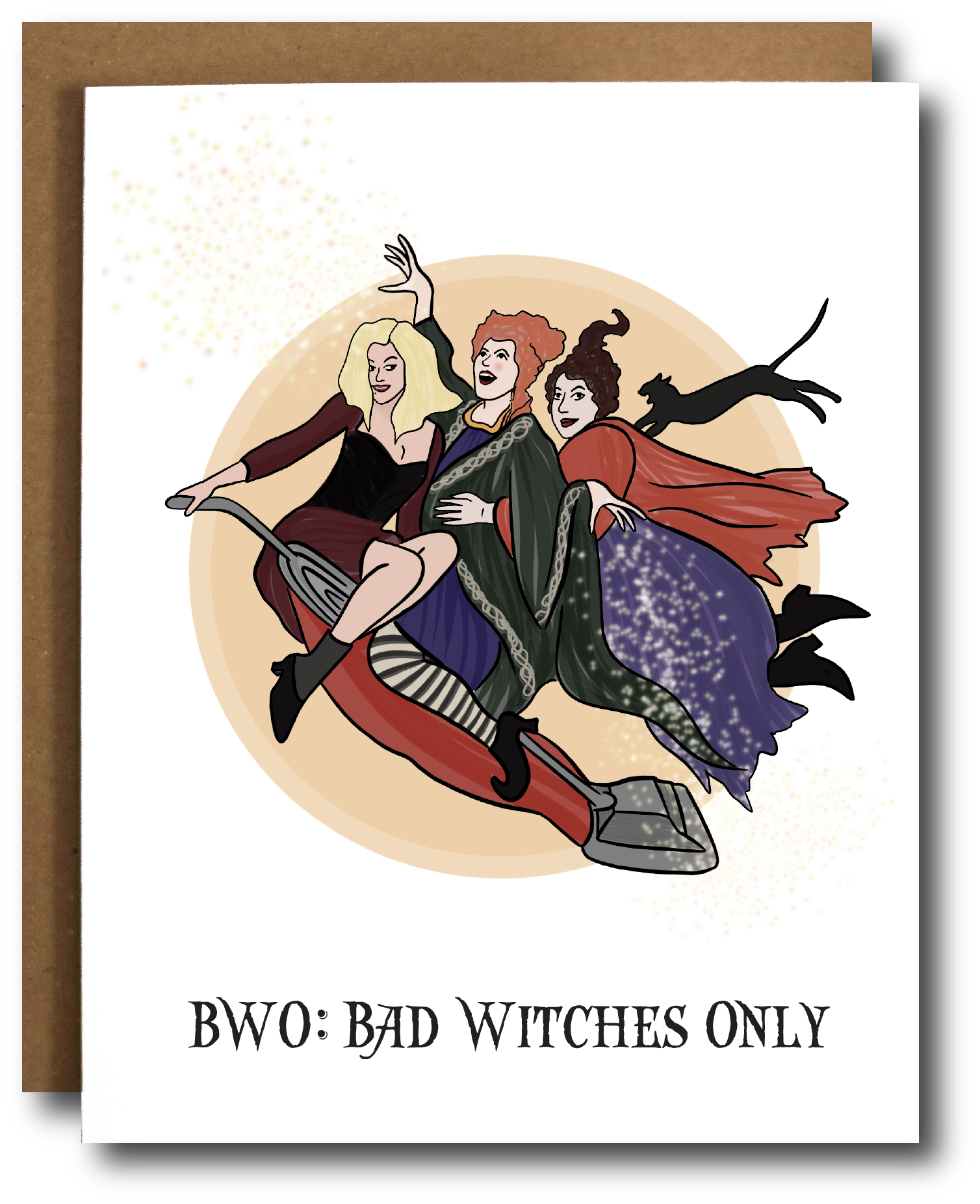 Bad Witches Only Halloween Card - Storm And Sky