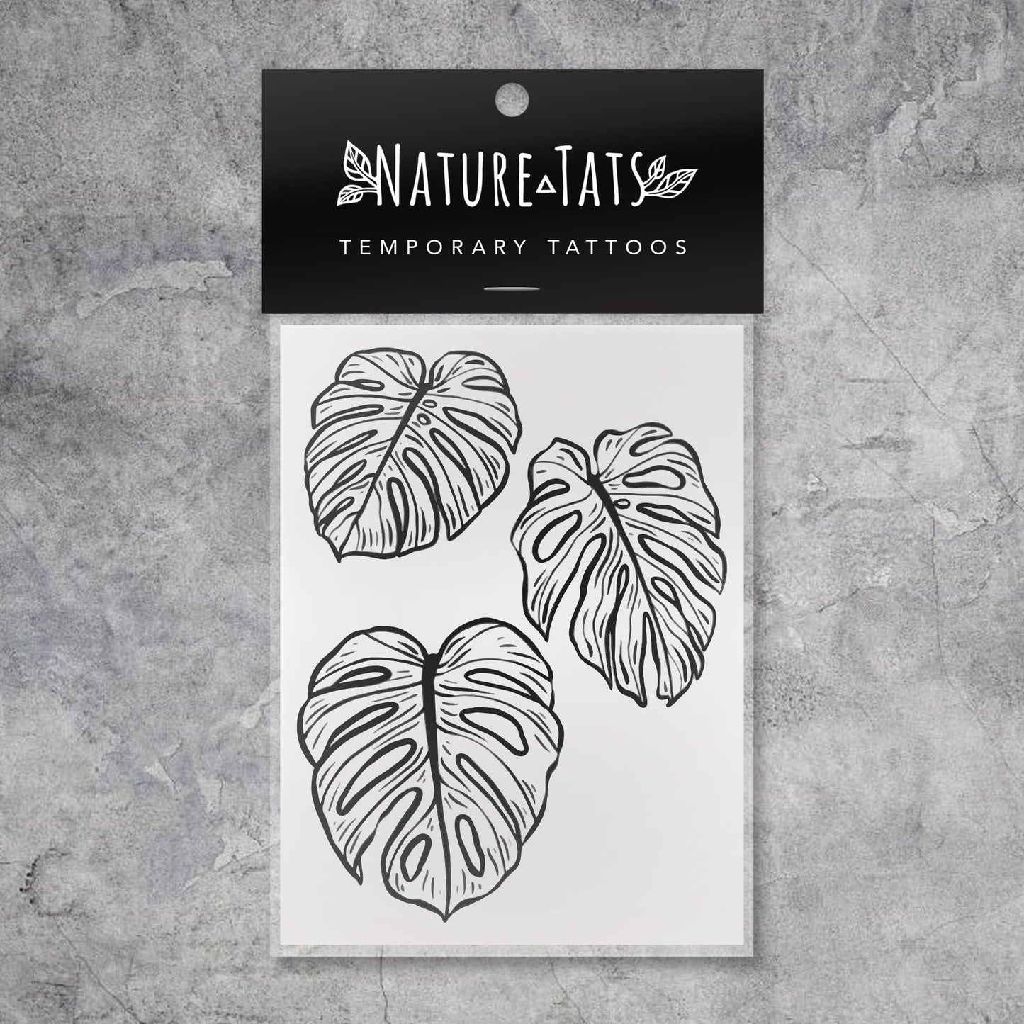 Monstera Leaves Temporary Tattoo - Storm and Sky Shoppe
