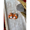 Floral Pumpkin Clay Hoop Earrings