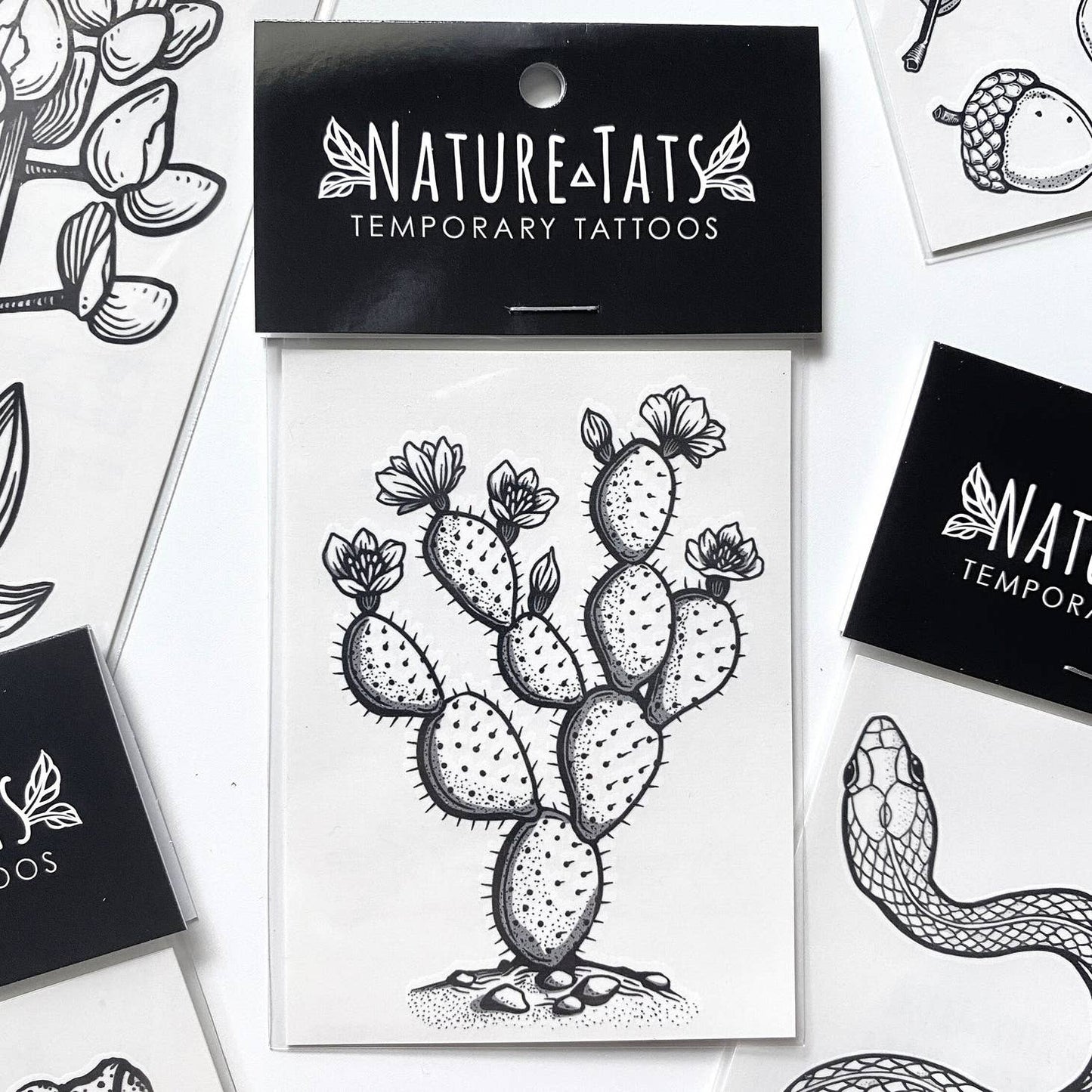 Prickly Pear Cactus Temporary Tattoo - Storm and Sky Shoppe