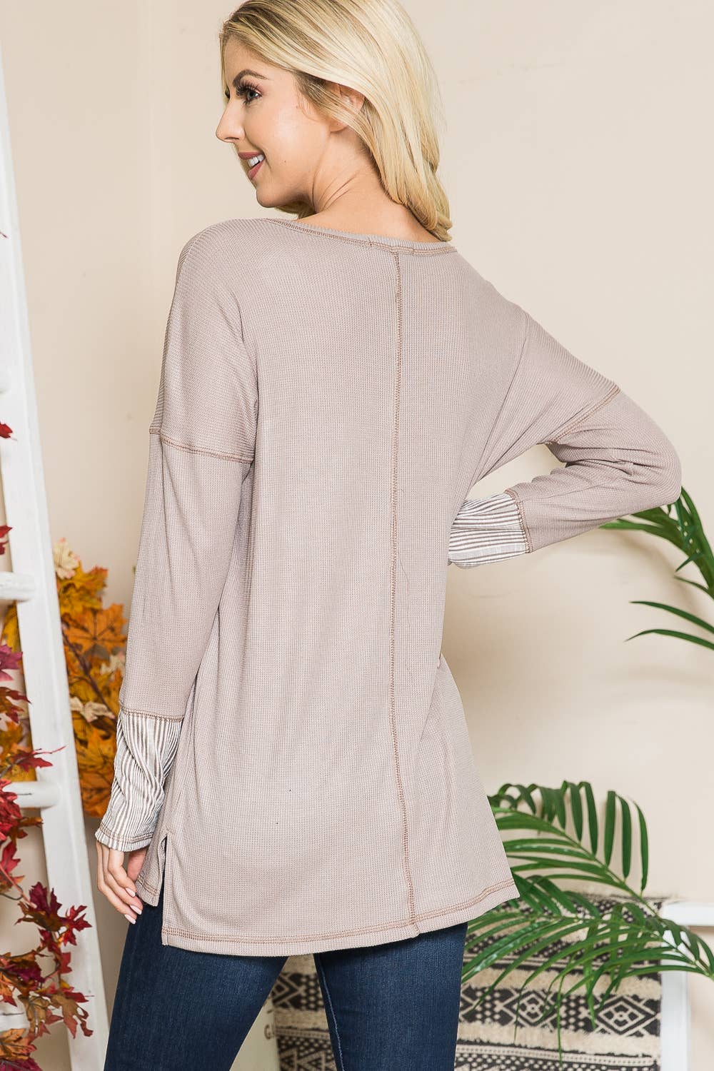 Reversed Stitched Oversize Hi Low Tunic - Storm and Sky Shoppe