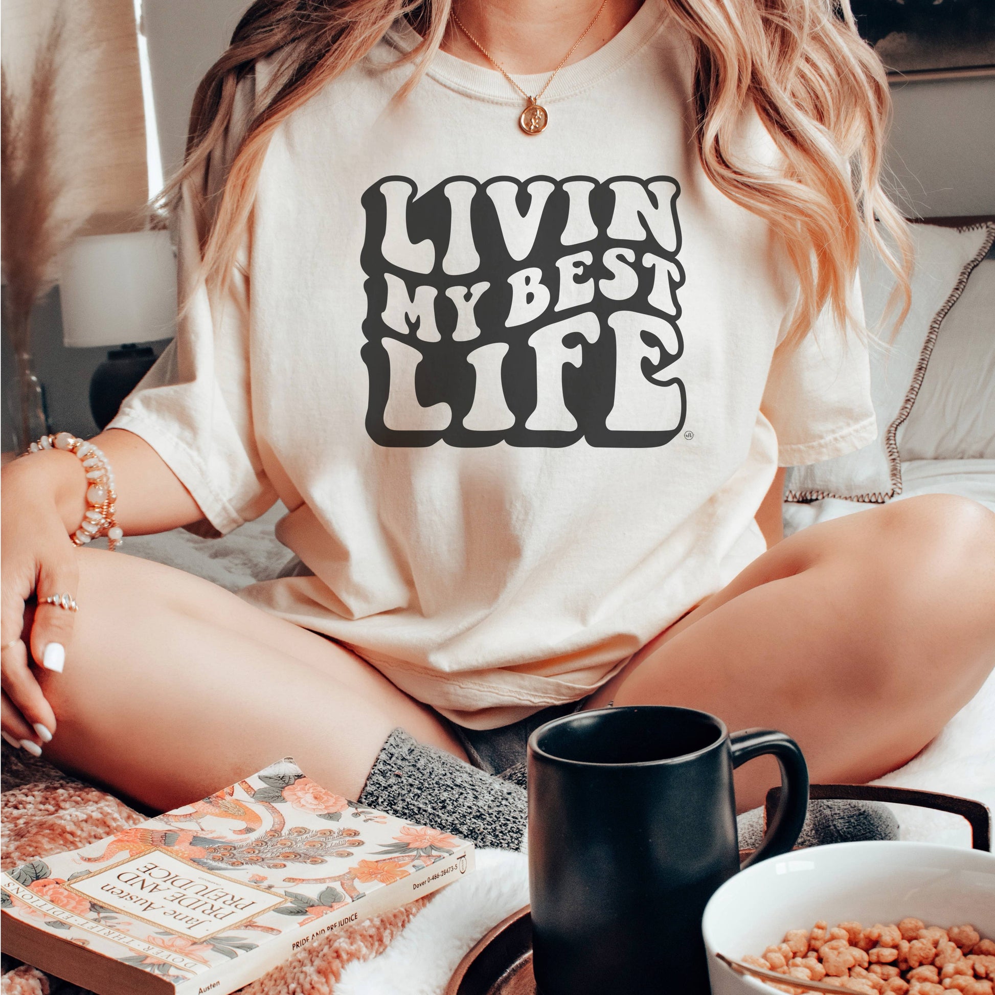 Livin My Best Life Comfort Colors Graphic Tee - Storm and Sky Shoppe - Never Lose Hope Designs
