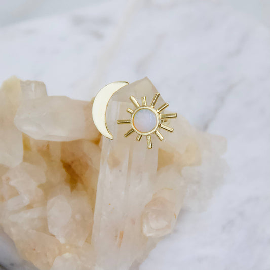 Opalite Sun and Moon Ring - Storm and Sky Shoppe