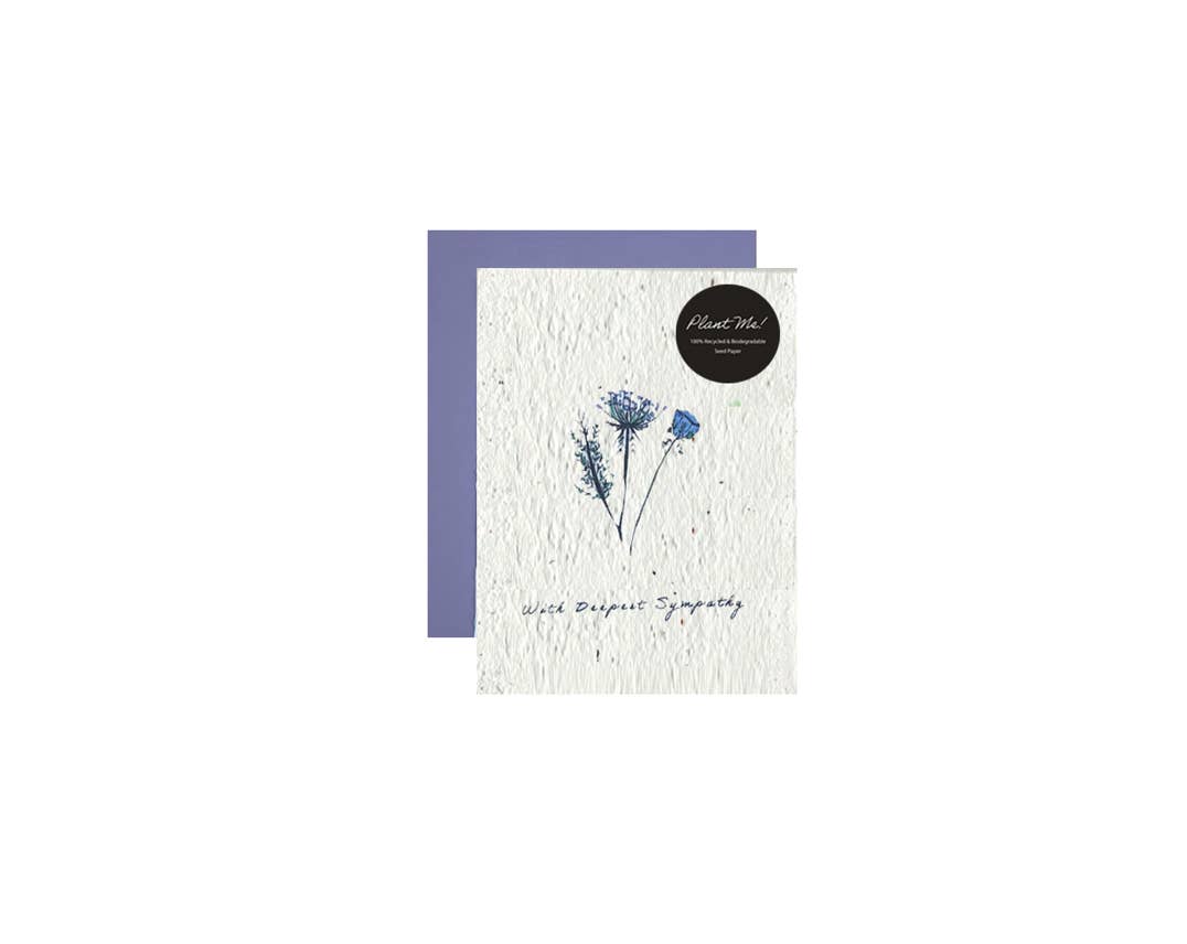 Sympathy Card // Wildflower Seed Paper // Greeting Card - Storm And Sky
