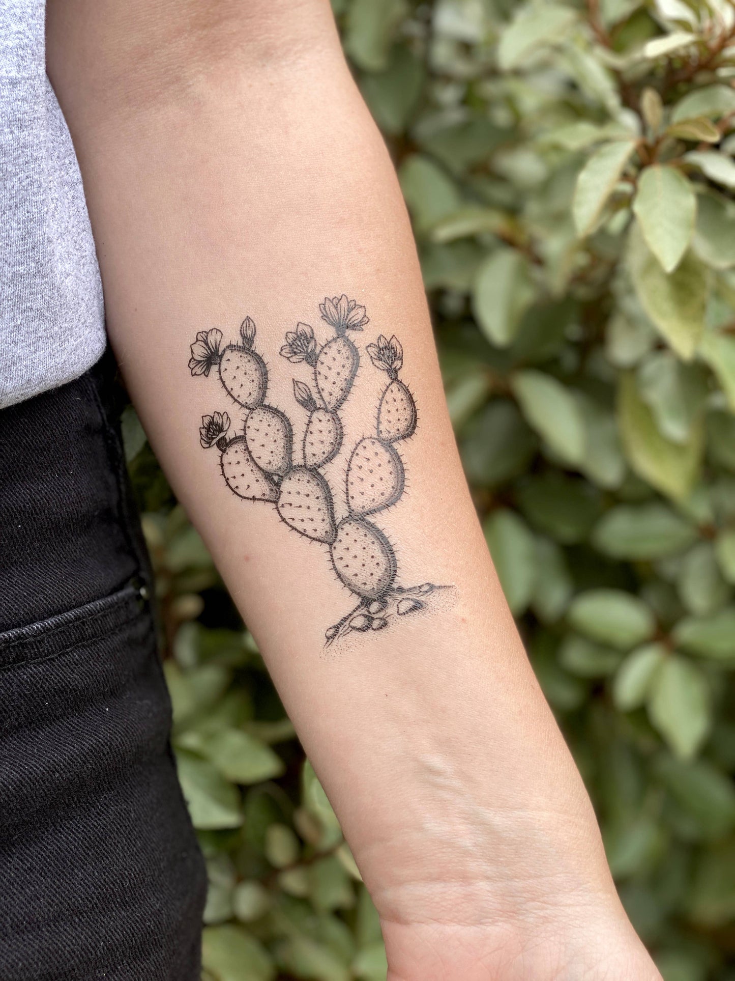 Prickly Pear Cactus Temporary Tattoo - Storm and Sky Shoppe