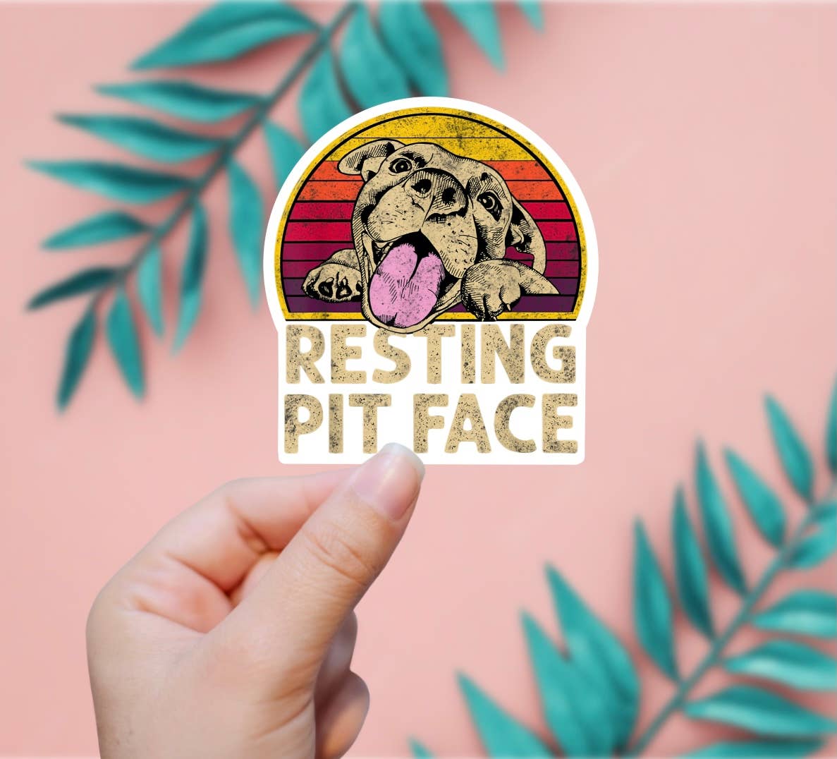 Resting Pit Face Sticker - Storm and Sky Shoppe
